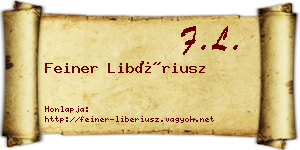 Feiner Libériusz névjegykártya